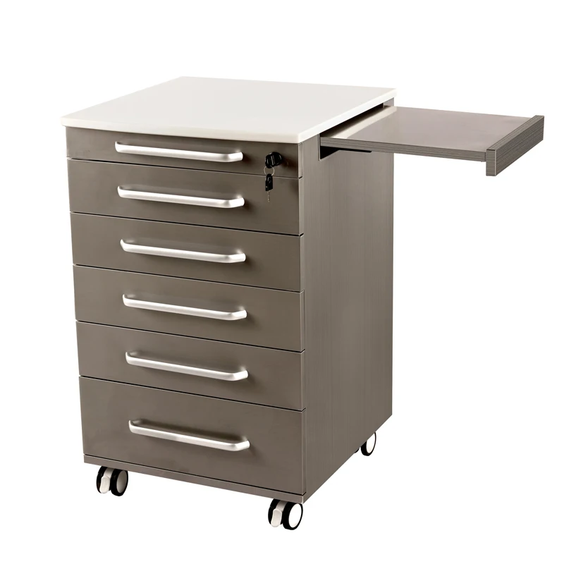 Dental Clinic Use Portable Dental Furniture Cabinet Stainless steel with side board Dental Cabinet