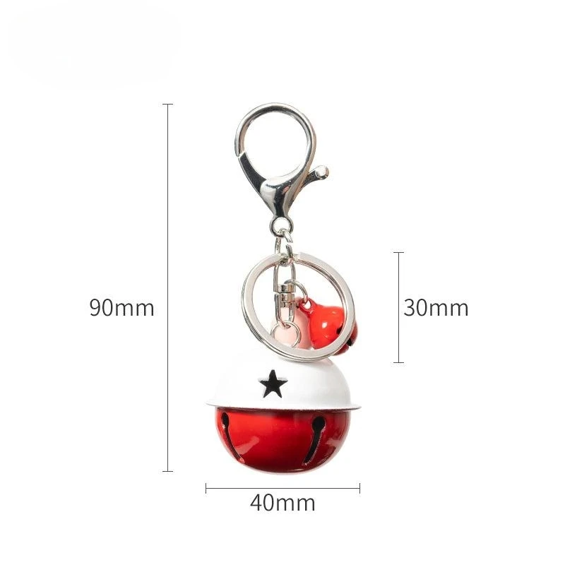 Bag pendant car pendant anti-theft bell keychain creative paint contrast fashionable bell