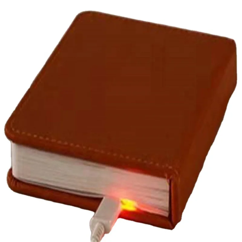 Color-changing USB LED folding book lamp