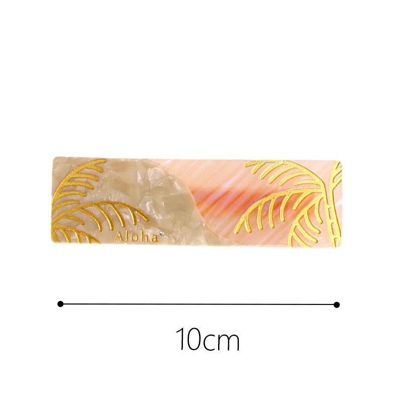 XinMei wholesale large 10cm headwear duck bill hair clips tow toned leaf hair clip acrylic acetate hair clip hairgrips for women