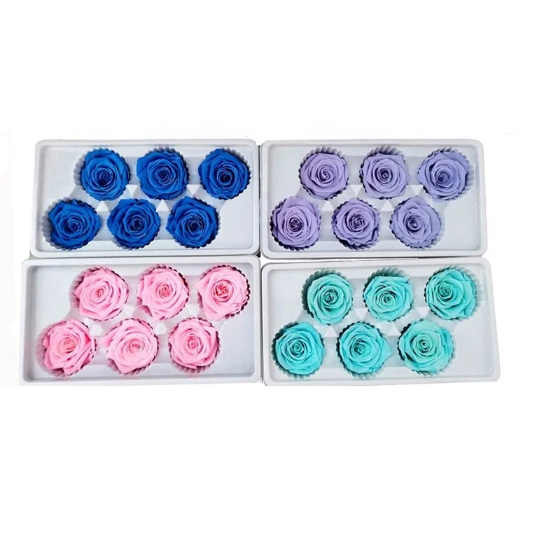 
China factory supply wholesale 5-6cm preserved rose in glass bowl 