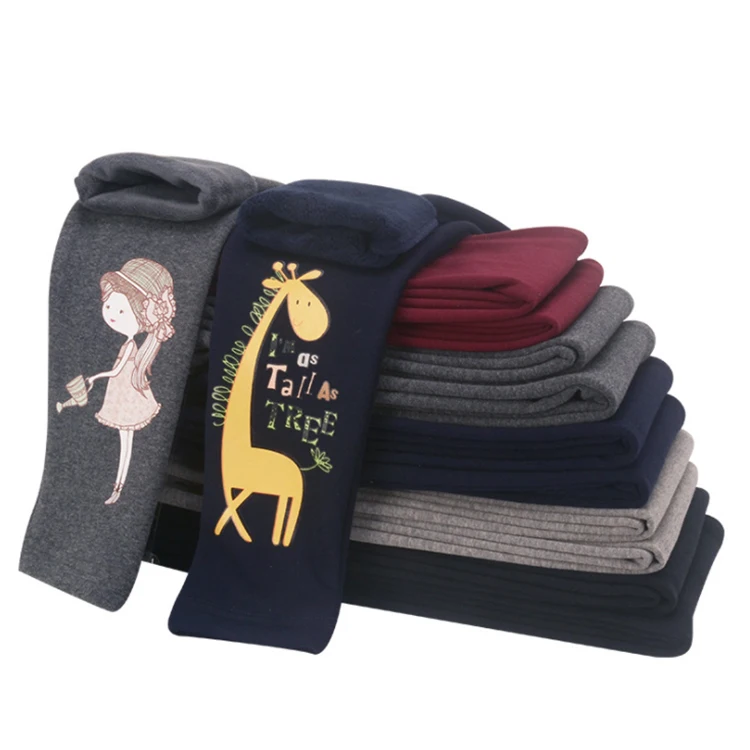 
 Зимние Утепленные леггинсы для девочек, новинка 2019, теплые хлопковые штаны для малышей, детские штаны  