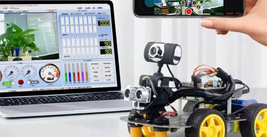 Programming education robot car iot ultrasonic intelligent obstacle avoidance programming car kit