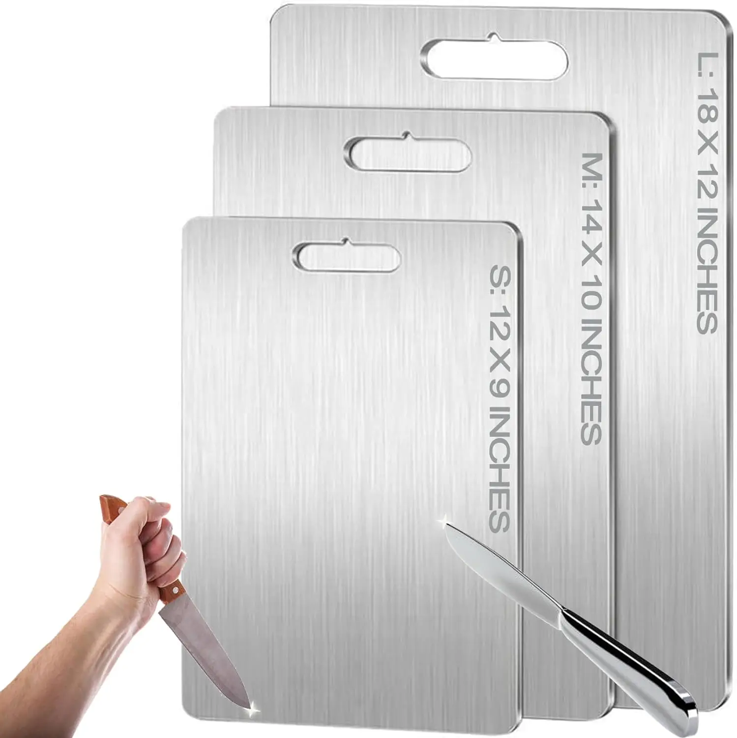 Titanium Cutting Boards for Kitchen Cutting Durability Titanium Cutting Mat Stainless Steel Cutting Board for Kitchen Countertop