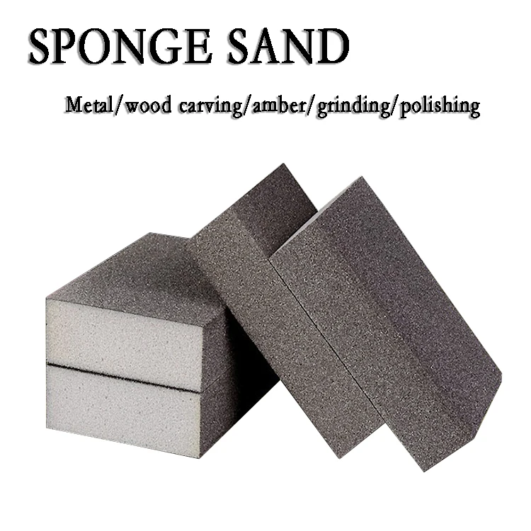 High-Quality Handheld Sponge Sandpaper Block for Metal and Wood Surface Polishing