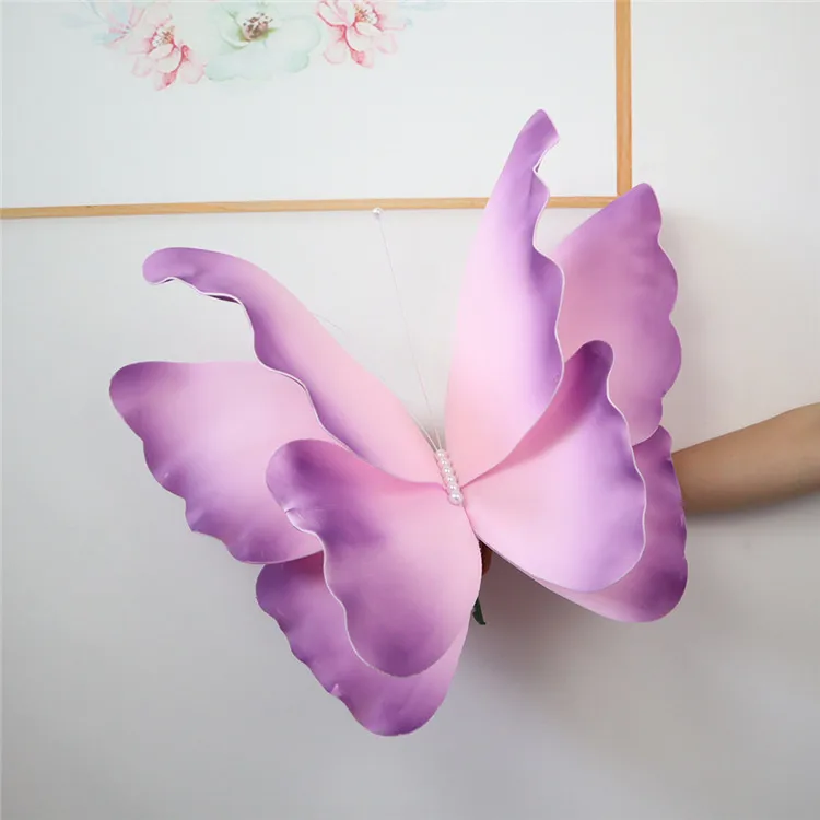 Hot-Sale Wholesale New Design Handmade Giant Butterfly  Artificial Flowers Display for Wedding Party Home Garden Shoot Decor