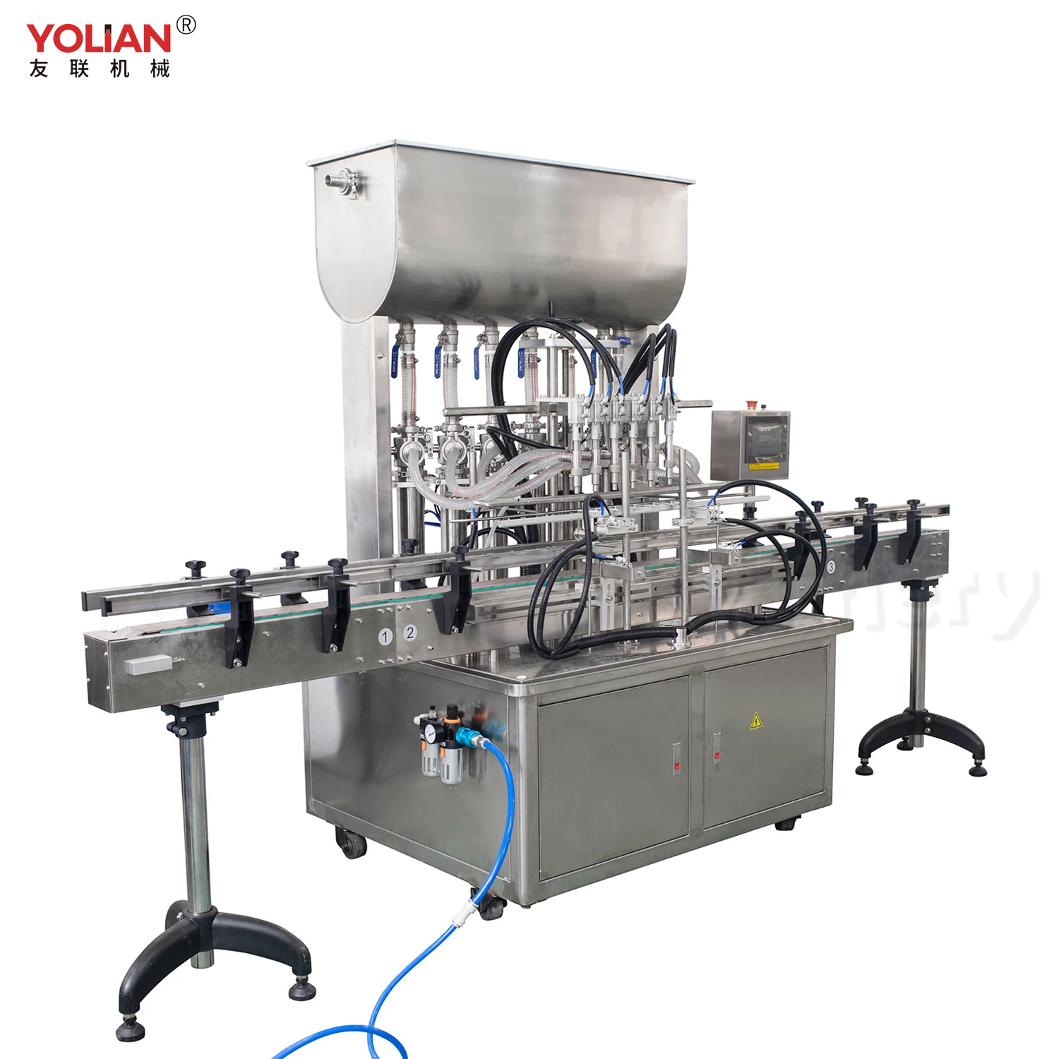GT6T-6G Automatic Pneumatic 6 Head Filling Machine Liquid Shampoo Body Washing Liquid Filler Equipment