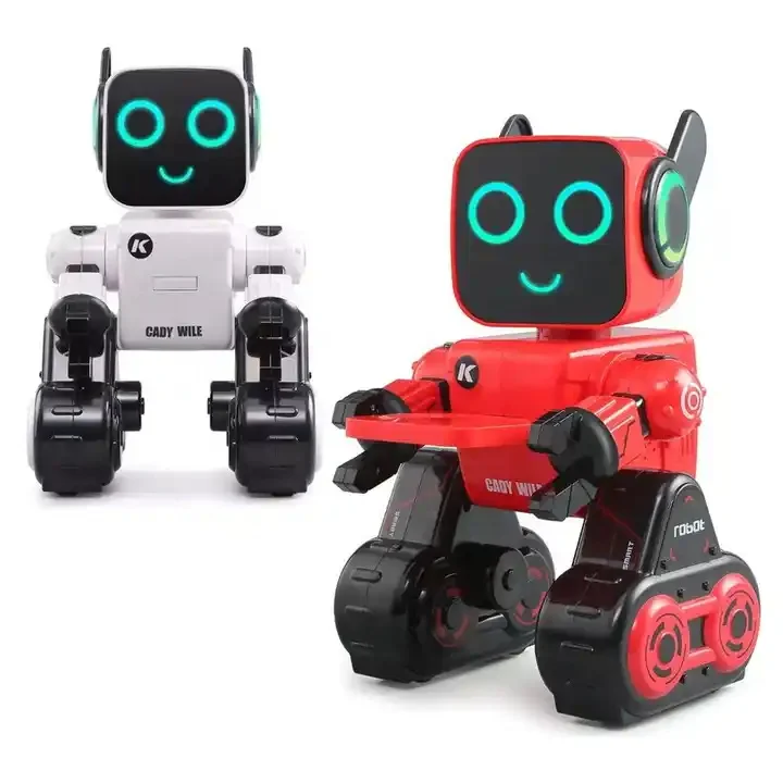 RC Mini Intelligent Programming Robots Toys  Remote Control Toy With Music and Led Eyes Stunt RC Toys Gift for Kids Boys
