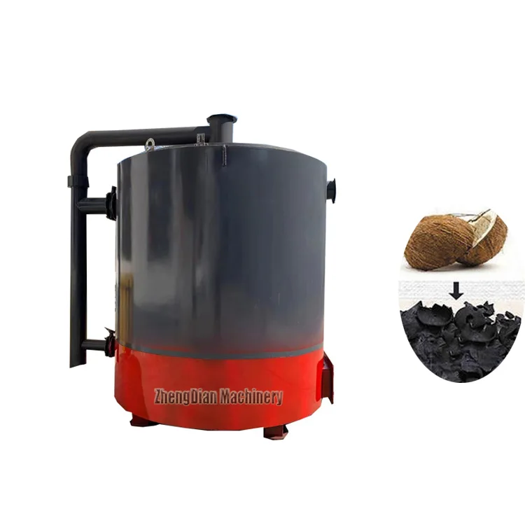 Carbonization kiln/Continuous rotary sawdust carbonization furnace/Shisha charcoal making machine