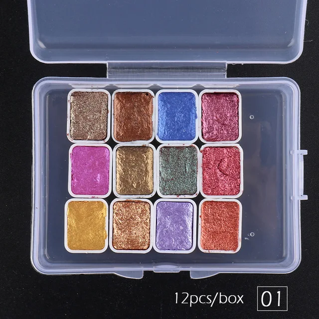 Cross-border hot nail paint solid metal pearlescent watercolor fainting Japanese pigment nail fainting painting