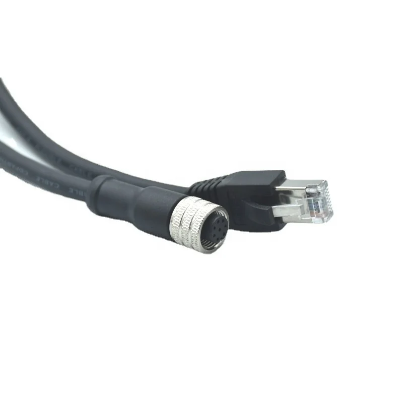 M12 разъем 8-ядерный RJ45 с украшением в виде кристаллов датчика кабелем длиной 1 метр авиа m12 для rj45