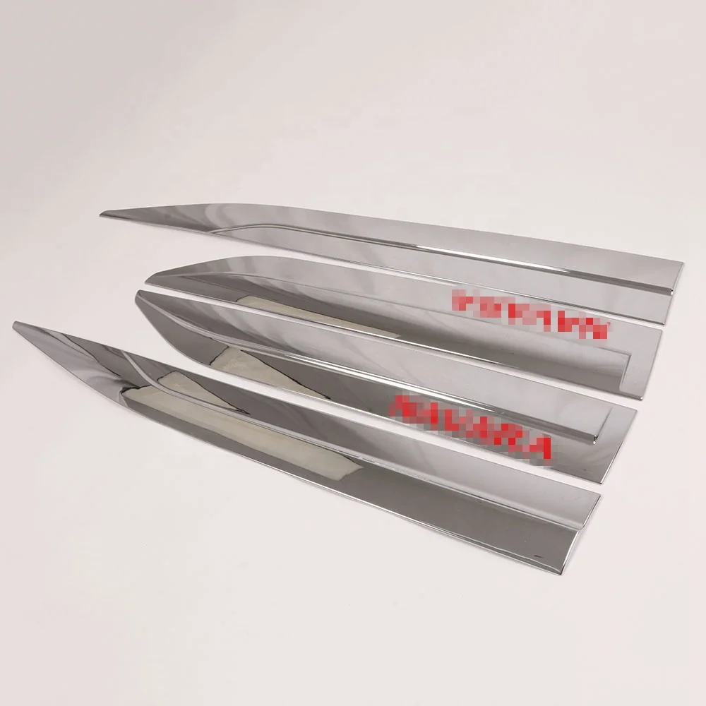 WZXD Chrome Car Body Side Door Molding Trims Guard Cover Surround Styling Garnish For Nissan Navara NP300 2015 2016 2019