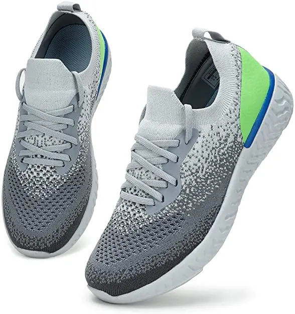 BSCI factory custom logo breathable mesh women trainers athletic lightweight sneakers tennis running shoes