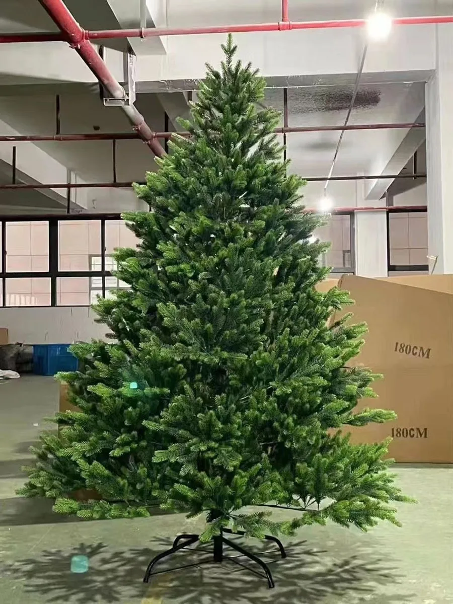 Factory Wholesale HIgh Quality 150cm 180cm 210cm 240cm Full PE decorative christmas trees
