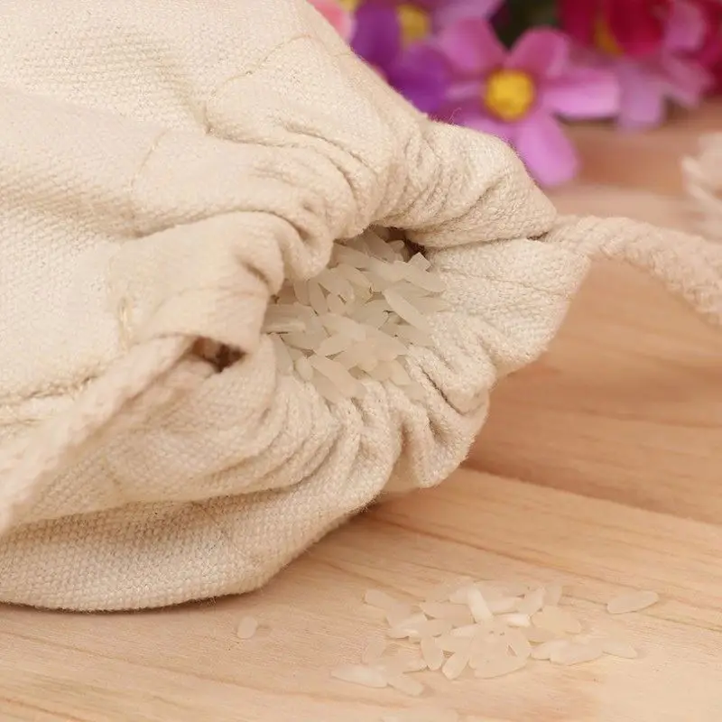 eco friendly  jute woven  customized  Cotton pouch  canvas bag for gift food