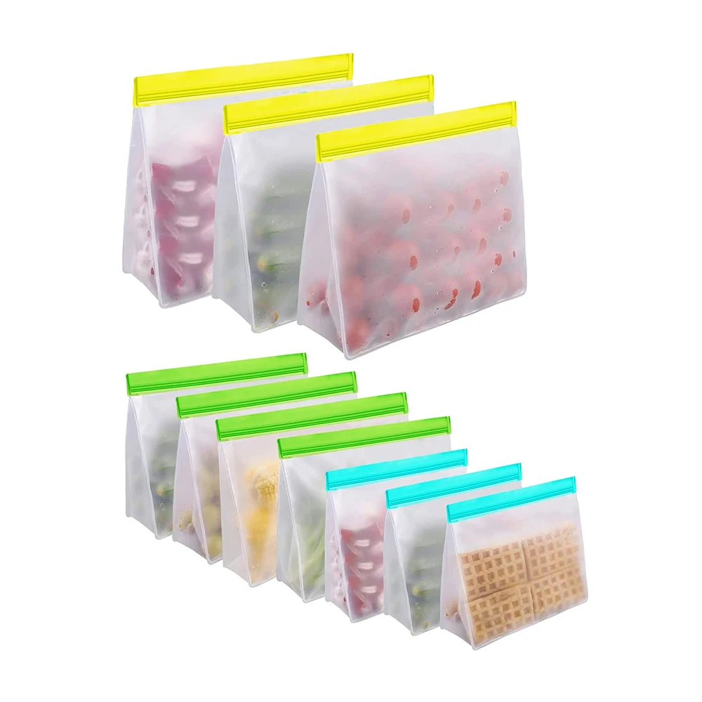 Eco Friendly Zip Lock Sandwich Food Storage Polybag Retain Freshness Recyclable Use Bags For Meat Fruit Cereal Snacks