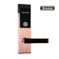 Factory Wholesale SUS Silver Black Golden Red Bronze Electronic Swipe Card Door Access Control Rfid Card Smart Hotel Door Lock