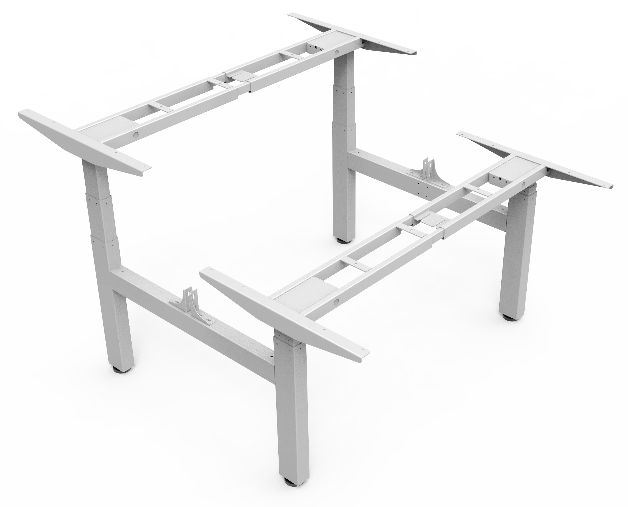 LED display modern  office furniture 4-leg face to face office desk Height Adjustable  Standing Desk,electric Benching Desk