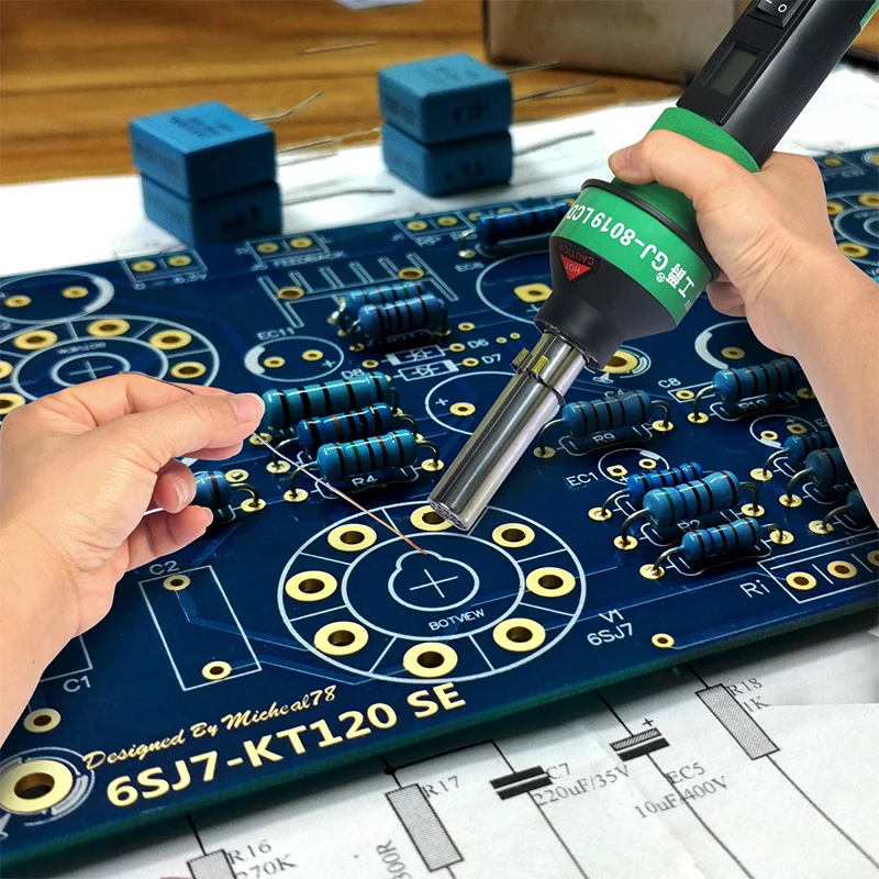 450-700W Hot Air Gun Rework Soldering Kit Adjustable Temperature for PGA/BGA/SMT Shrink Wrap Degumming DIY Renovation