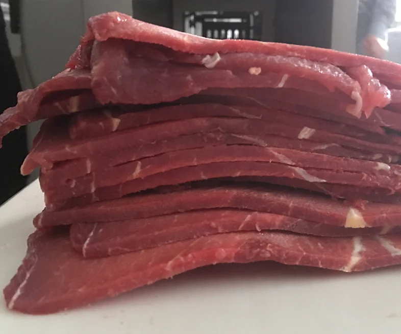 Automatic stainless steel frozen beef pork meat steak cutting slicing machine  bacon slicer