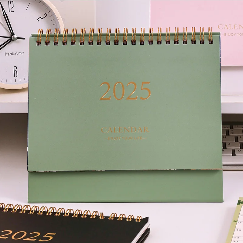 Custom 2025 Solid Office Series 365 Day Calendar DIY Portable Desk Calendars Daily Schedule Planner Notes Mini Desk Calendar