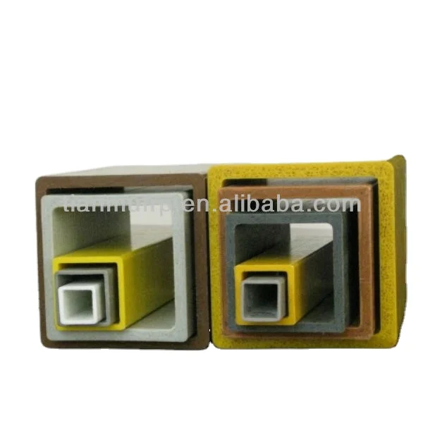 Fiberglass pultrusion profiles high strength insulating square tube profiles for construction