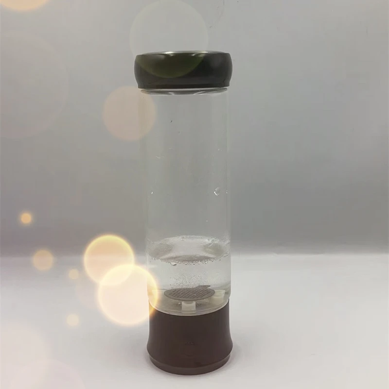 Custom Logo Best SPE PEM Technology Hydrogenated Cup H2 Rich Hydrogen Ion Water Bottle Portable Glass Hydrogen Water Bottle