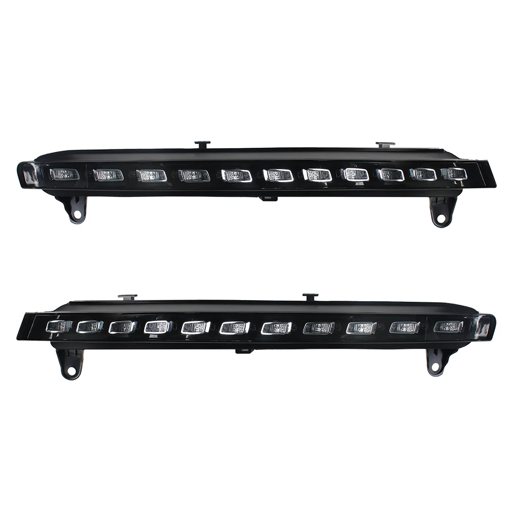 Compatible Pair For Audi Q7 2006~2009 LED Daytime Running Light DRL Turn Signals Fog Lamps