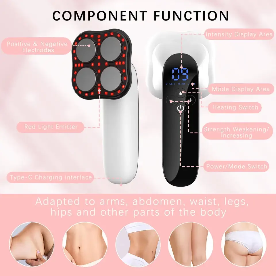 2023 Vacuum Anti-cellulite Massager 4-in-1 Infrared Cellulite Reduction Body Slimming Machine Novelty Beauty Equipment Hand Held