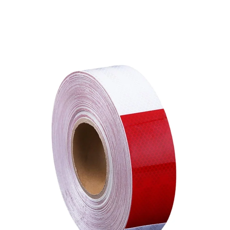 High Quality Cinta De reflective sticker Tape Roll PVC Red Reflective Safety Warning Tape for Truck Reflective Tape