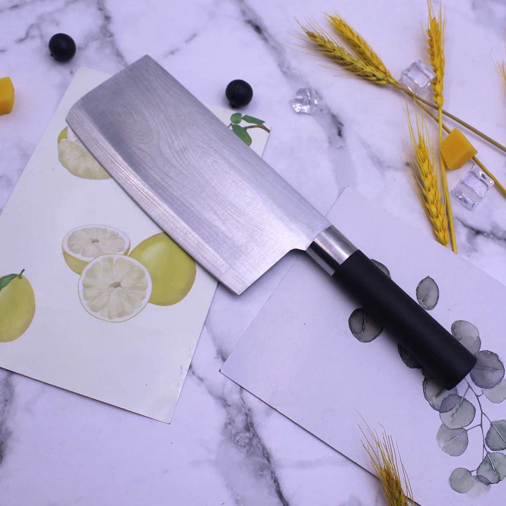 Good Quality Pattern Stainless Steel Chinese Butcher Knife Vegetable Meat Chopper Knife  with PP Handle