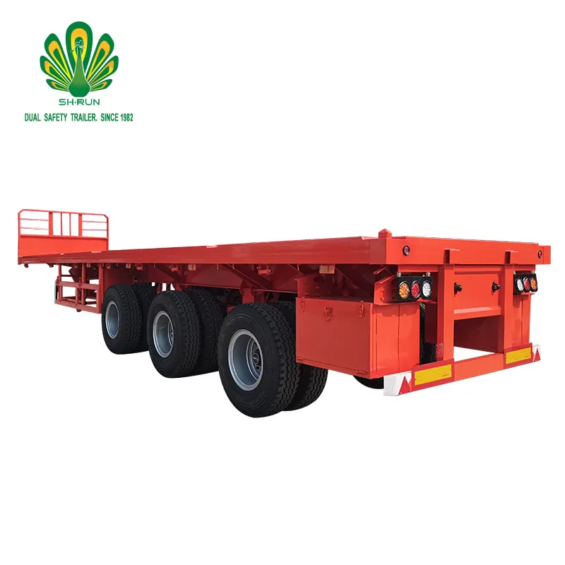 40 ft 3 axles tri axle superlink container dolly flatbed semi trailer