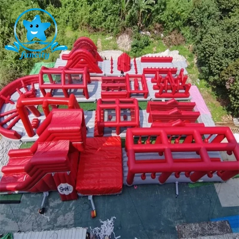 Large Stock Factory Price Outdoor Adult Playground customize bounce house obstacle course 5k