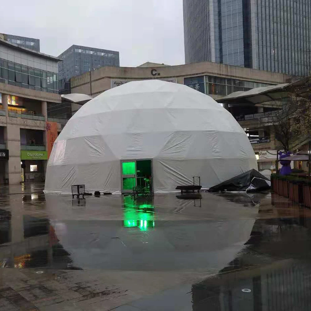 
High quality aluminum white geodesic frame geo dome tent for trade show event party 