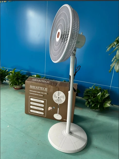 16 Inch Electric Fan New Design HAYATTECH Floor Standing Fan with a Remote Control Household Standing Fan