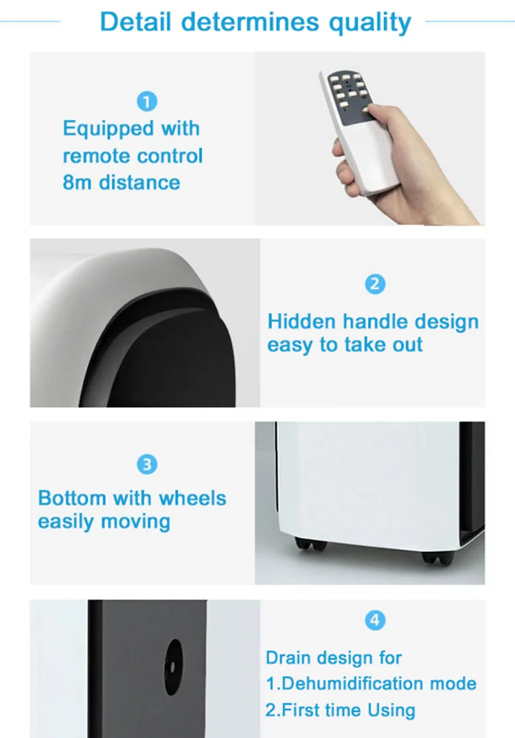 Remote Control 4 Speed Movable Cooling Heating Smart Air Conditioners