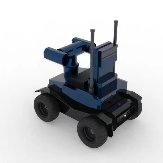 Полицейский охранник, полицейский беспилотный полицейский автомобиль AGV, робот, наружный патрулирующий автомобиль, робот, мониторинг безопасности, совместный робот