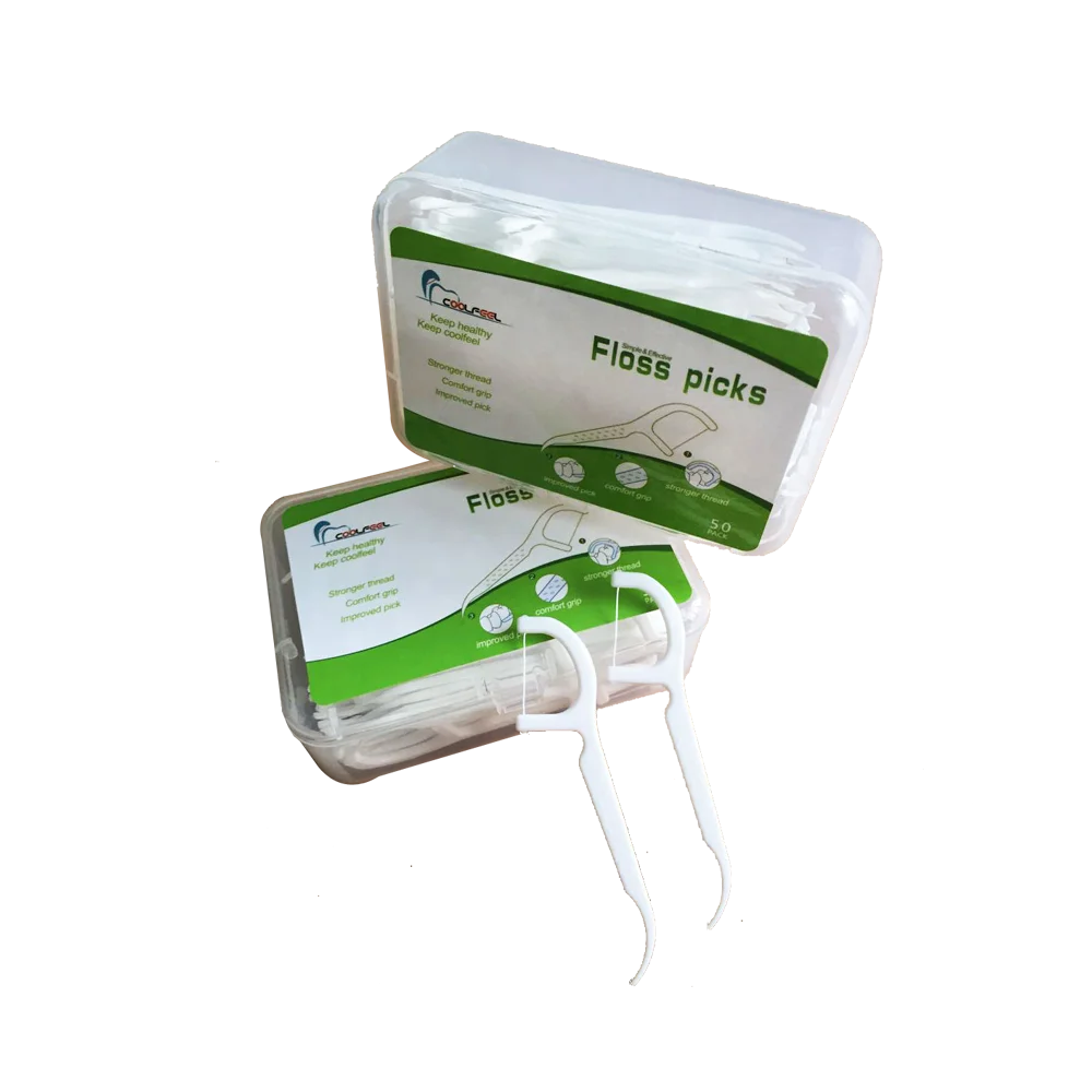 Factory Outlet Supply Bulk Pack Bamboo Floss for Oral Care and Orthodontic Floss Dental Floss Pick 50pcs