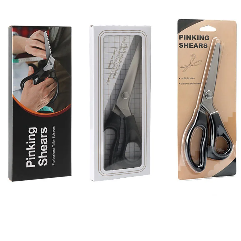 Handmade Lace Scissors Comfort Grip DIY Crafts Tailor Sawtooth Scissors Fabric Sewing Scissors