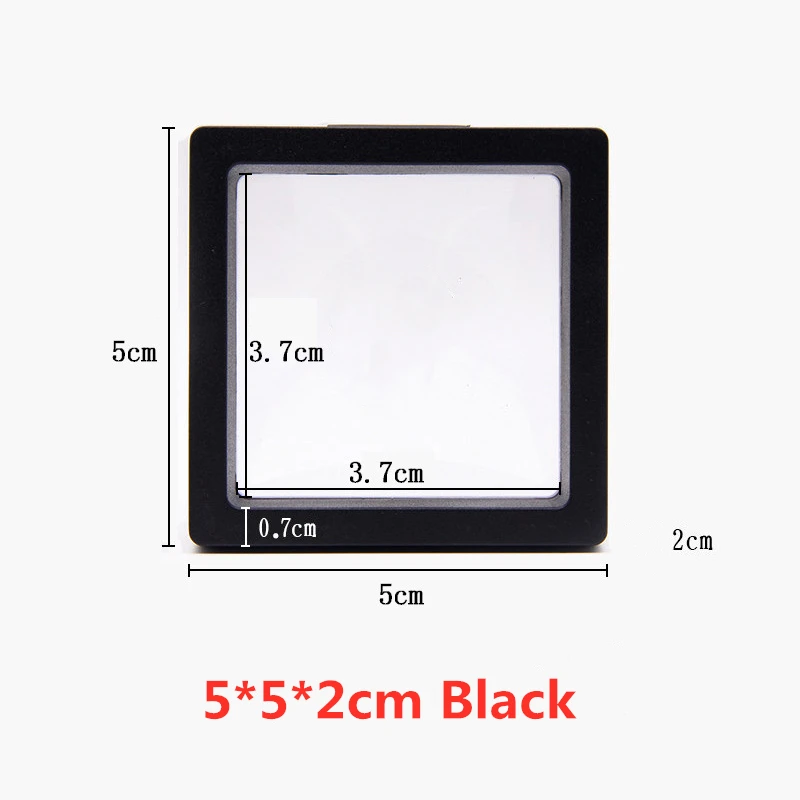 Wholesale 5*5cmDisplay Box  Packaging cases for Jewelry Black White Acrylic Transparent Jewelry Box
