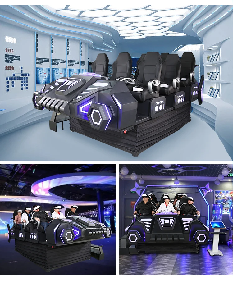YHY 4d 8d 9 Seats Warrior Car Indoor Interactive Games Virtual Reality Machine Vr 9D Movie Simulator