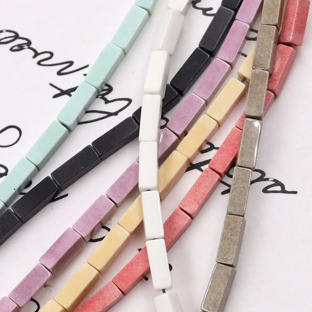3x8mm Anion oxide natural gemstone connector beads for jewelry making
