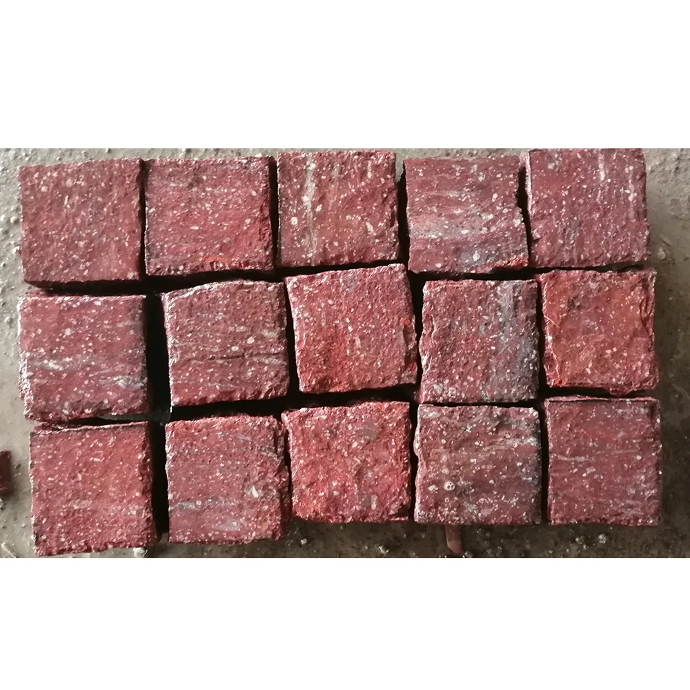 Wholesale Shouning red stone high quality Chinese red granite red cobblestone natural granite stone paving stone