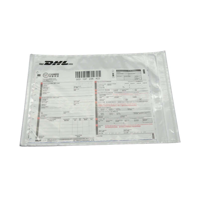 ODM OEM Clear Waterproof Poly Mailing Bag Envelope/Label Pouch for Clothing Shipping and Express Package