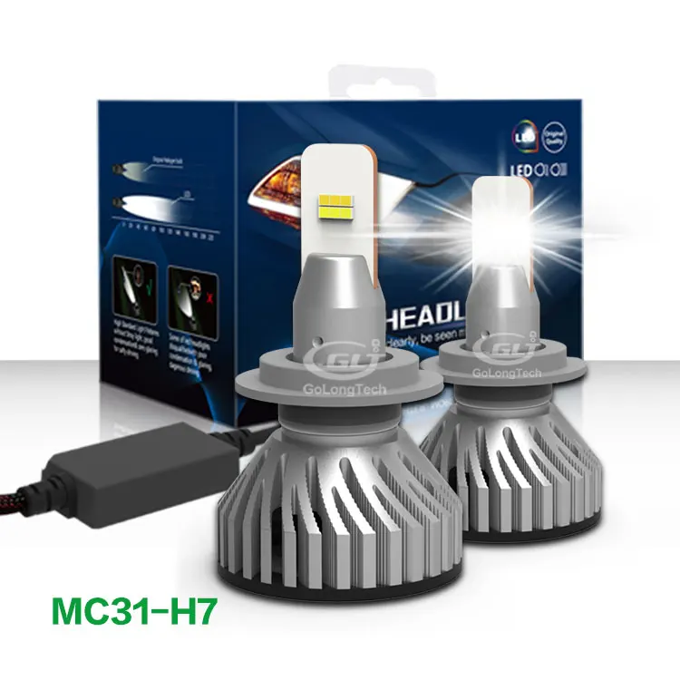 
3 Colors led auto headlight MC31 H7 12000 lumen led headlight Bulbs H8 9005 9006 Car led Headlight 