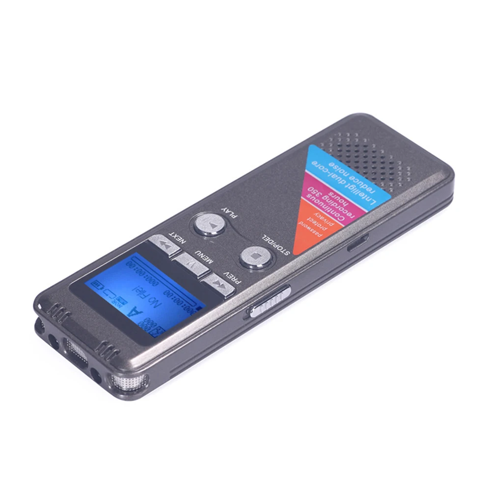 Digital Voice Recorder Voice Activated Recorder with MP3 Player, Noise Reduction Rechargeable Stereo HD Recording Voice PQ132