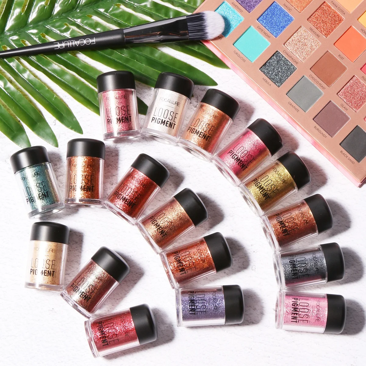 FOCALLURE FA37 Makeup Powder Pigment Glossy Eye Shadow Shimmer Eyeshadow Pigment