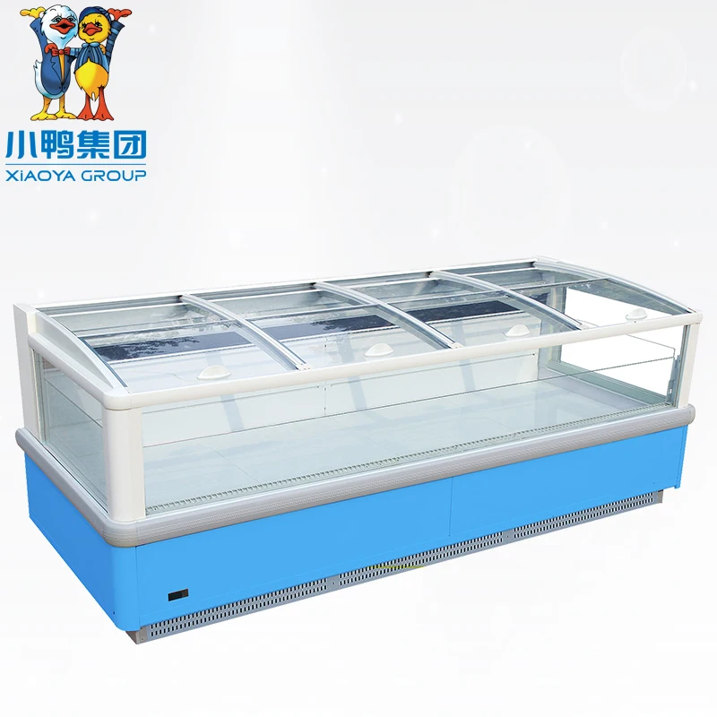 Commercial supermarket seafood island display freezer for frozen fish E7 CALIFORNIA