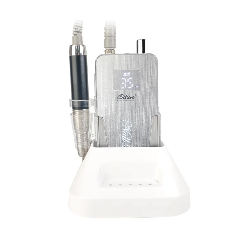 2023 IBelieve Professional Efile Cordless Rechargeable 80w Brushless Nail Drill Machine with Private Label for Salon Manicure