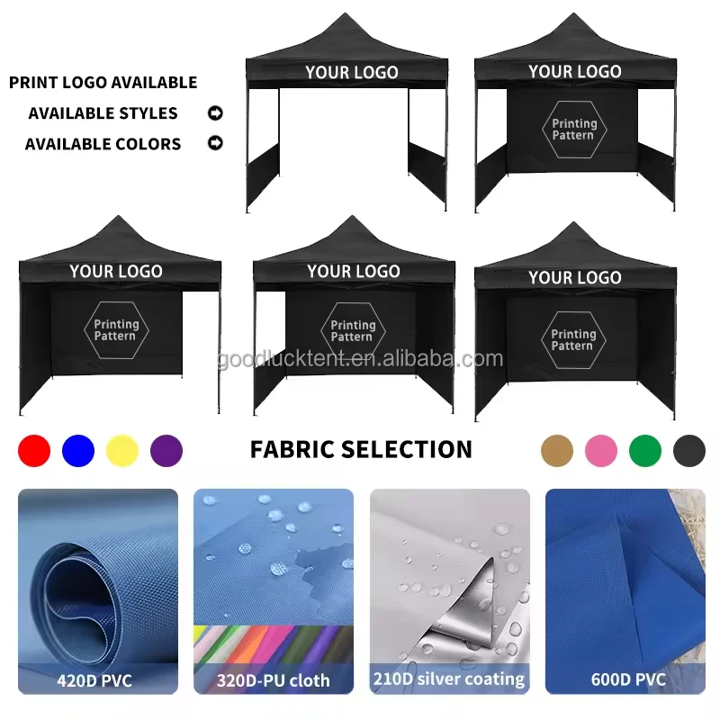 Custom Size Premium Outdoor Tents for Motor Racing Event Competitive Trade Show Canopy with Flag